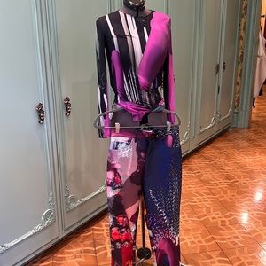 bodysuit and pants. New, never worn, size 42, multicolor, main  color- purple.